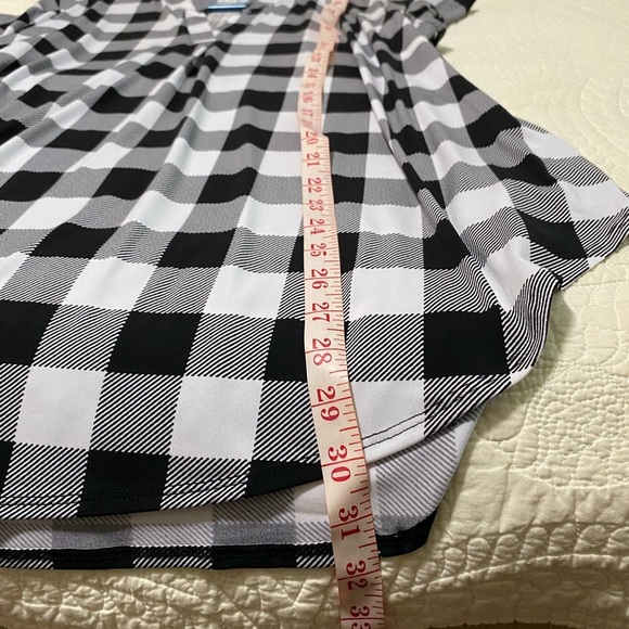 Cato Black and White Plaid Shirt - Picture 7 of 7